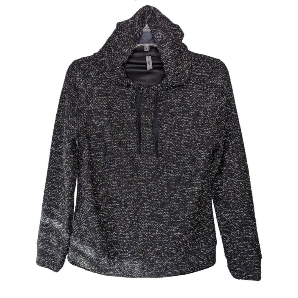 Fabletics long sleeve black silver womens hoodie size XS